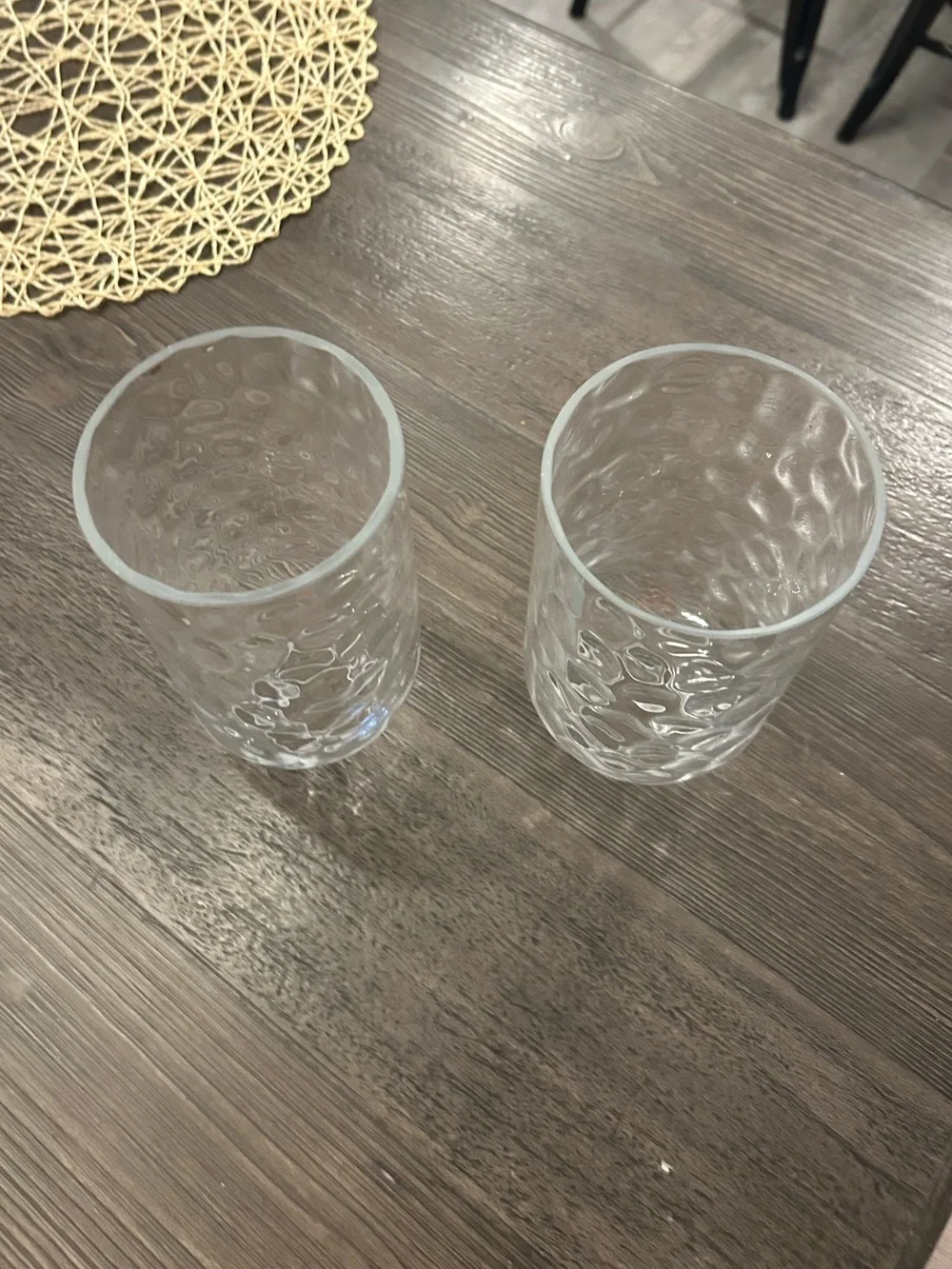 Clear Hammered Glass globes-set of 2
